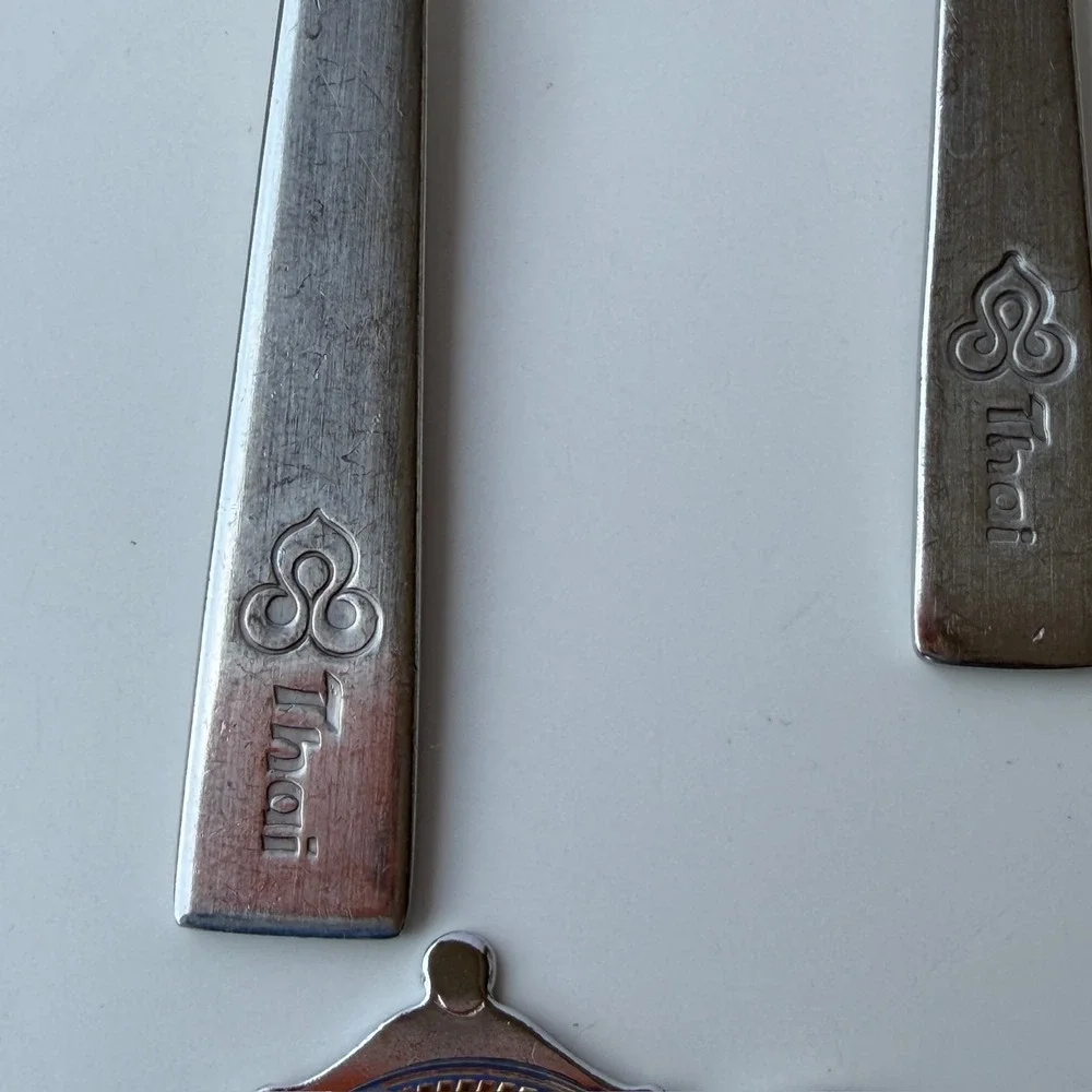 Vintage Noritake Thai Airways Flatware Lot Sherlock Holmes Spoon B-9